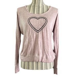 SUNDoWN by River + Sky “All You Need Is Love” Loungewear Top, Size S